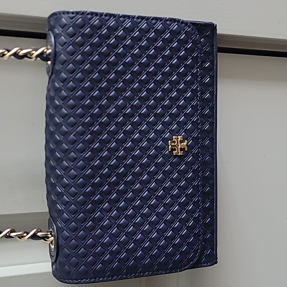 Tory Burch Navy Quilted Shoulder Bag